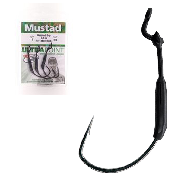 Mustad 38101W18 KVD Weighted Grip Pin Hook